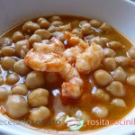 Garbanzos con gambones