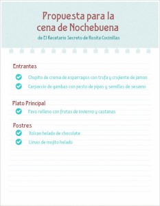 Propuesta de menú para Nochebuena