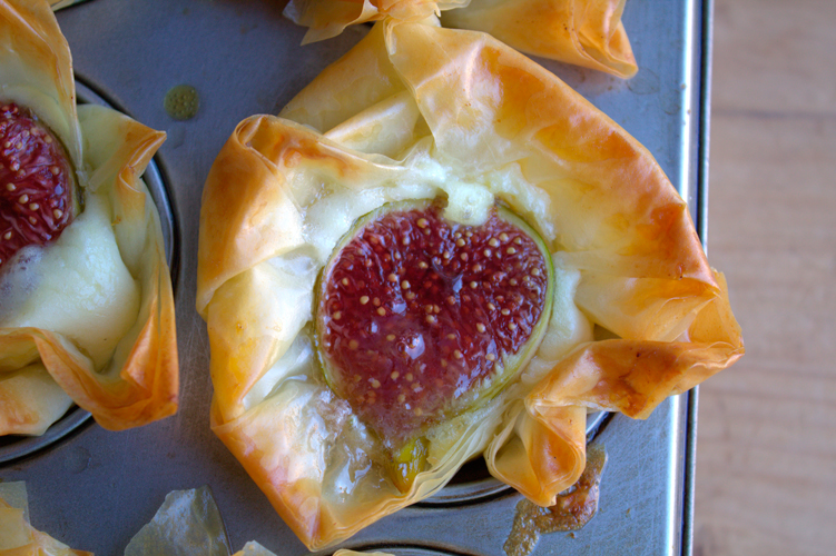 Cestitas de higos y queso de cabra