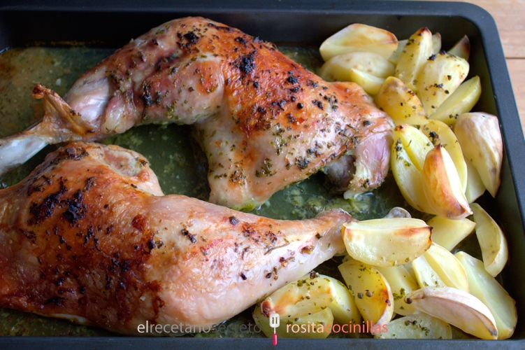 Pata de pavo al adobo de pimienta verde