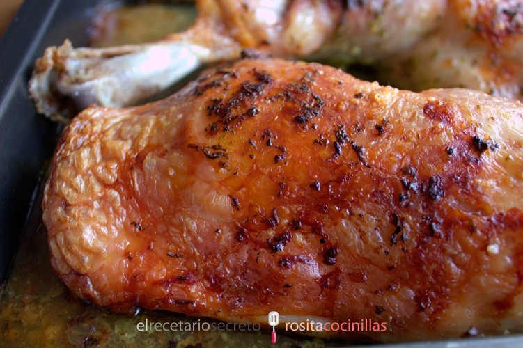 Pata de pavo al adobo de pimienta verde