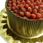 Tarta de fiesta de chocolate y frambuesas