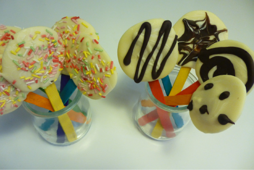 Piruletas de chocolatina