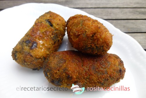 Croquetas de chipirones en su tinta